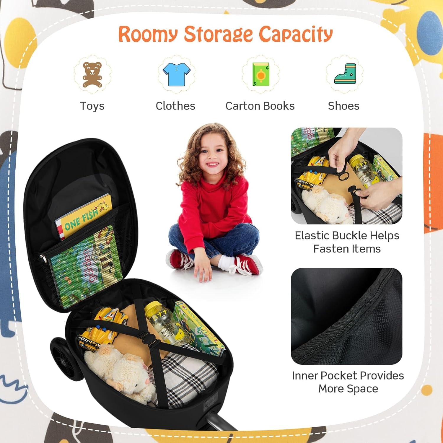 Kinderstepkoffer - Opvouwbaar - Microstep - Ride On-koffer - Kinderkoffer-Boetiek Moda