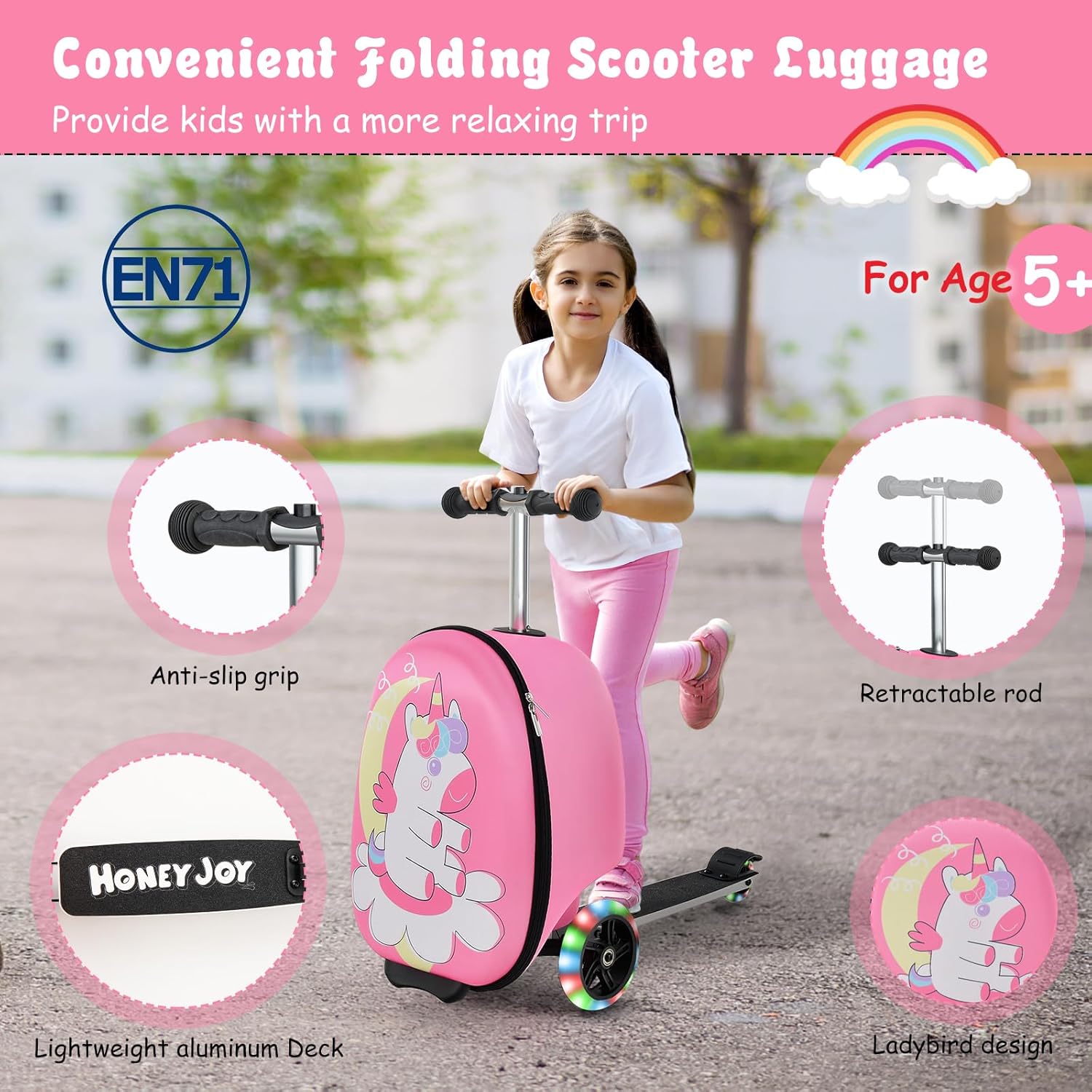 Kinderstepkoffer - Opvouwbaar - Microstep - Ride On-koffer - Kinderkoffer-Boetiek Moda