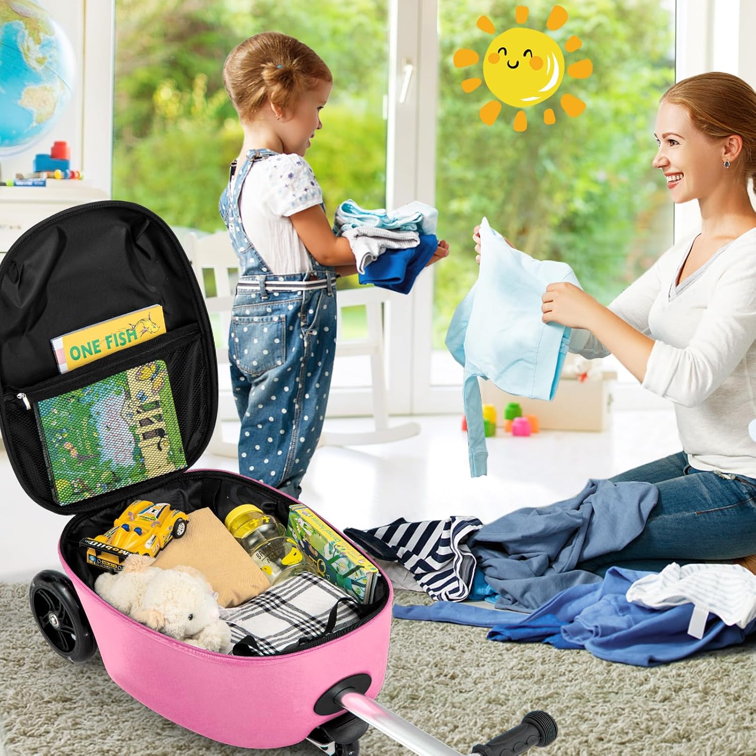 Kinderstepkoffer - Opvouwbaar - Microstep - Ride On-koffer - Kinderkoffer-Boetiek Moda