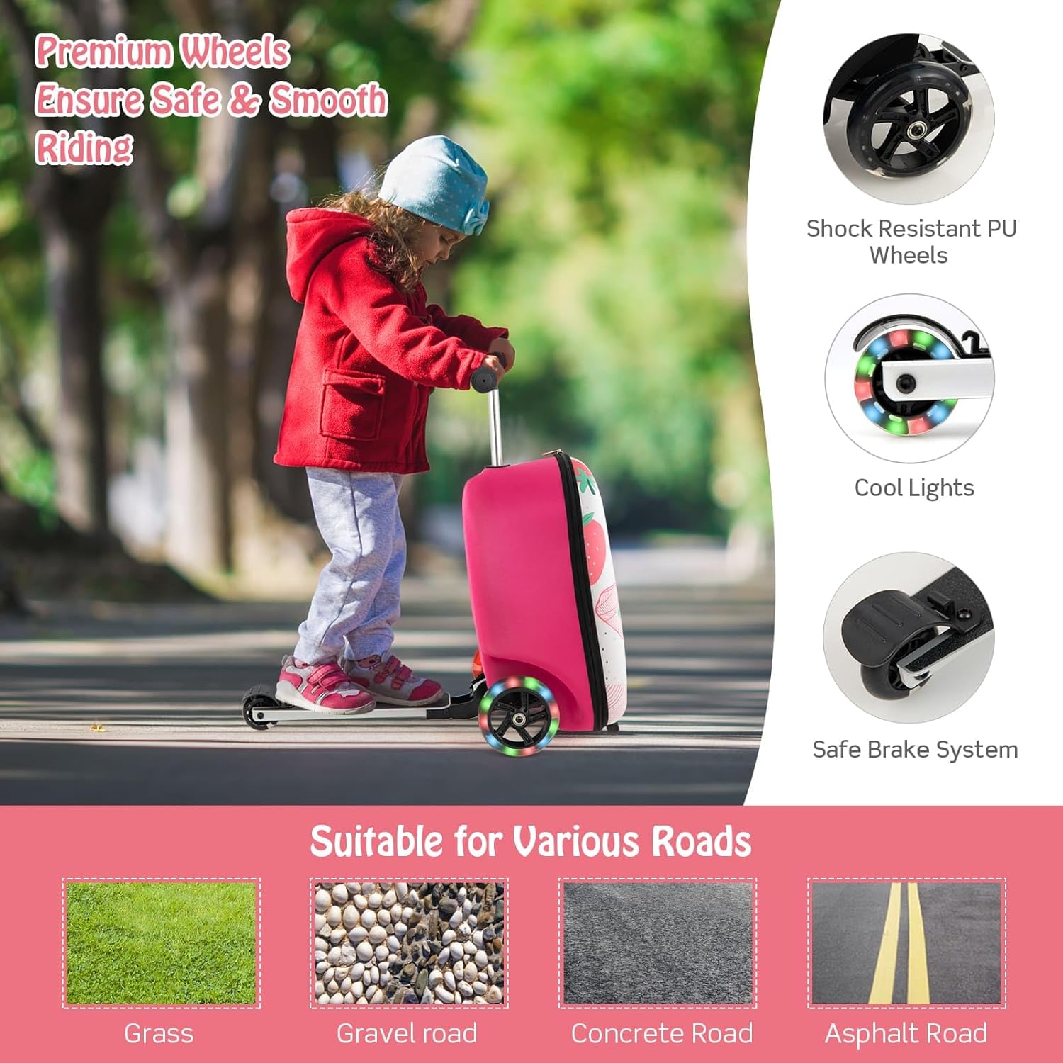 Kinderstepkoffer - Opvouwbaar - Microstep - Ride On-koffer - Kinderkoffer-Boetiek Moda