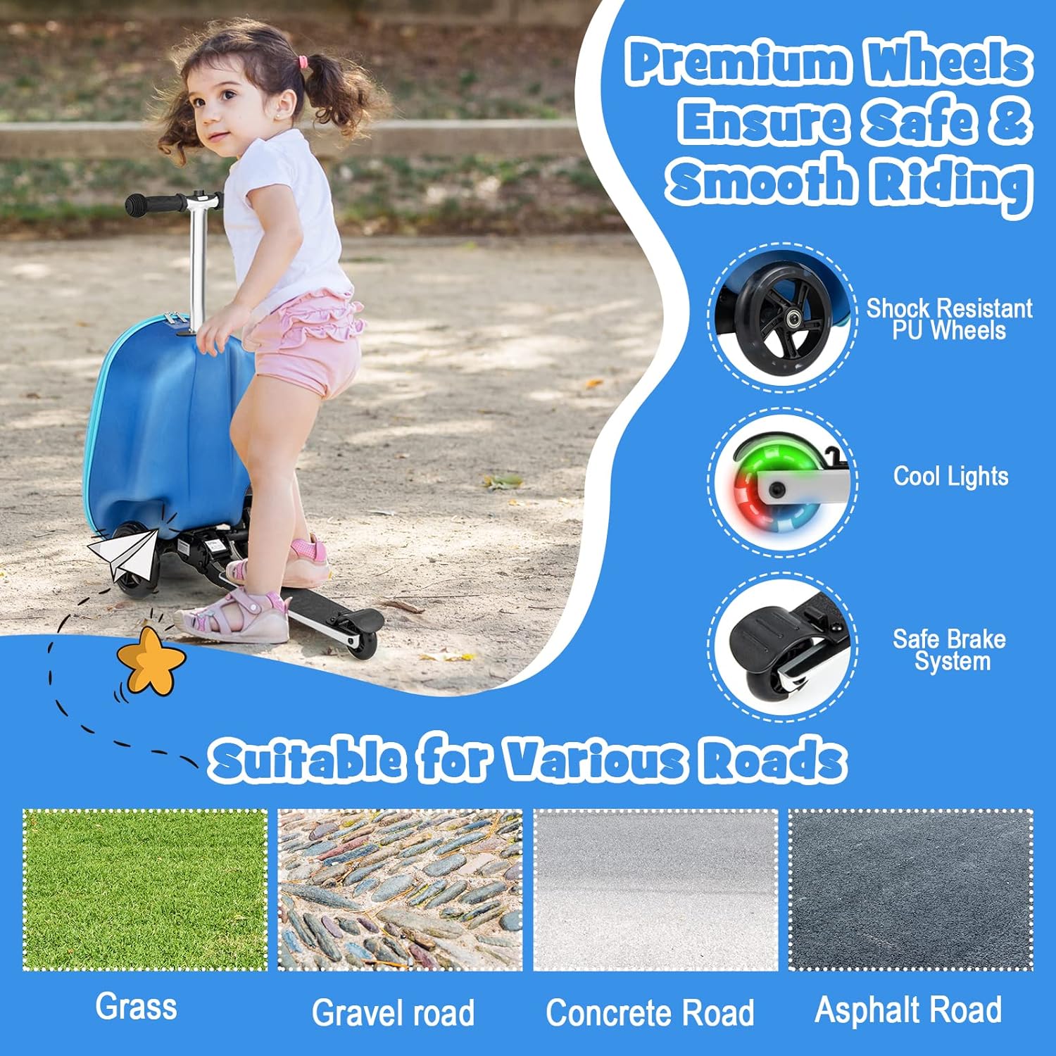 Kinderstepkoffer - Opvouwbaar - Microstep - Ride On-koffer - Kinderkoffer-Boetiek Moda