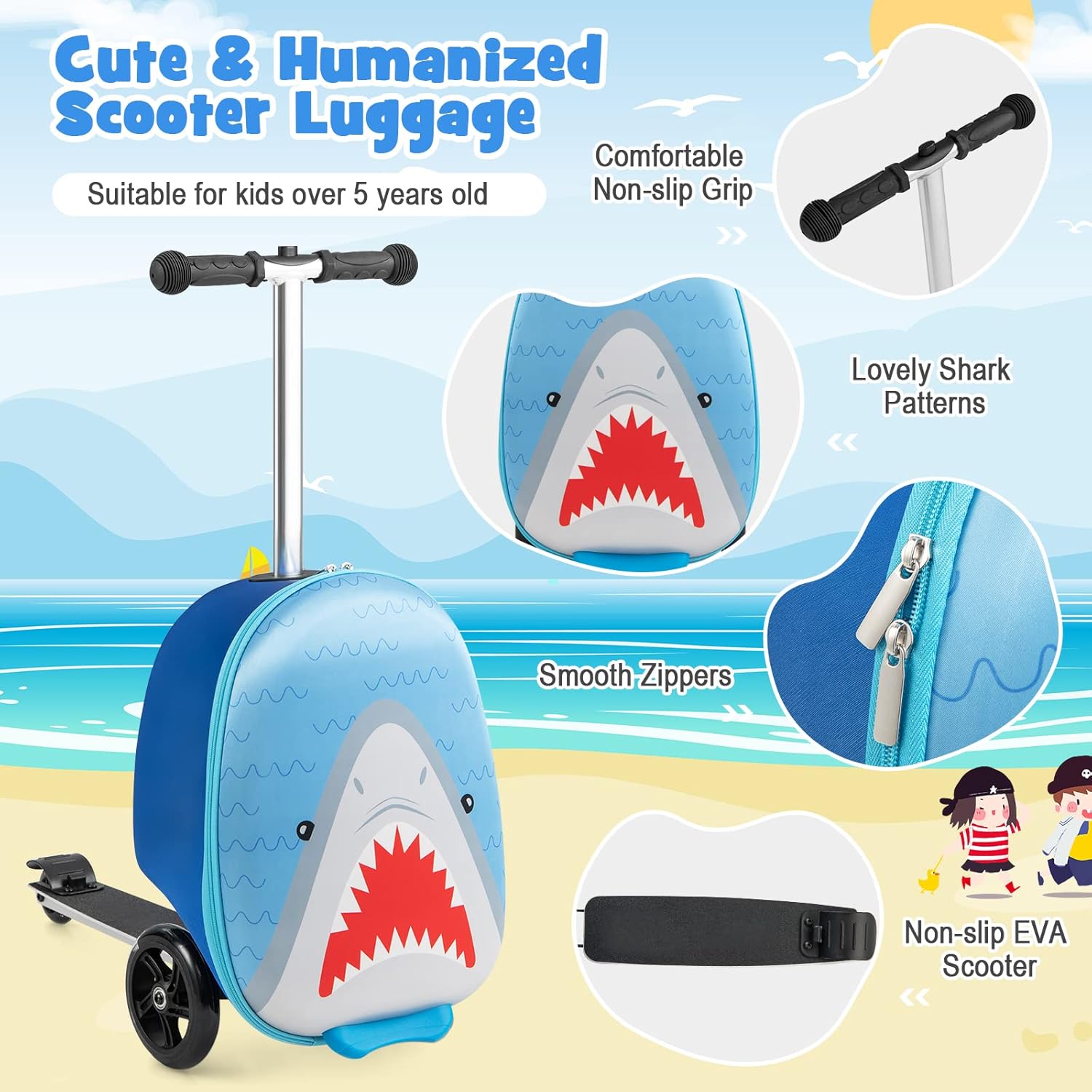 Kinderstepkoffer - Opvouwbaar - Microstep - Ride On-koffer - Kinderkoffer-Boetiek Moda