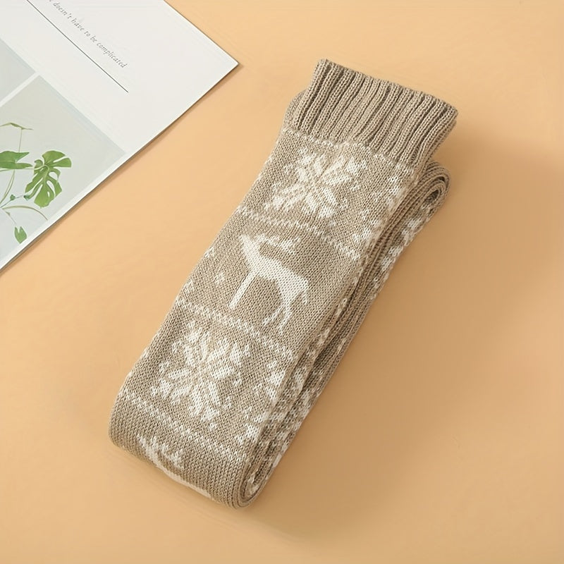 Kniekousen | Rendier | Gebreid | Overknee sokken | Kerstsokken-Boetiek Moda