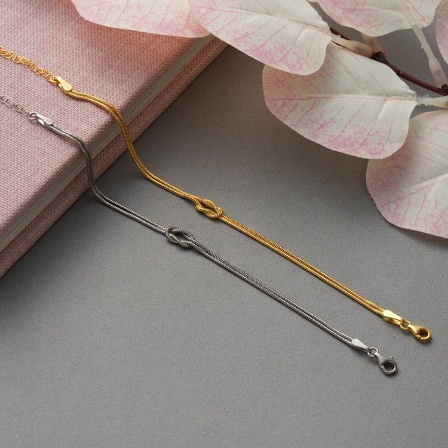 Knooparmband - Goud - Zilver - Minimalistische armband - Armbanden voor vrouwen-Boetiek Moda