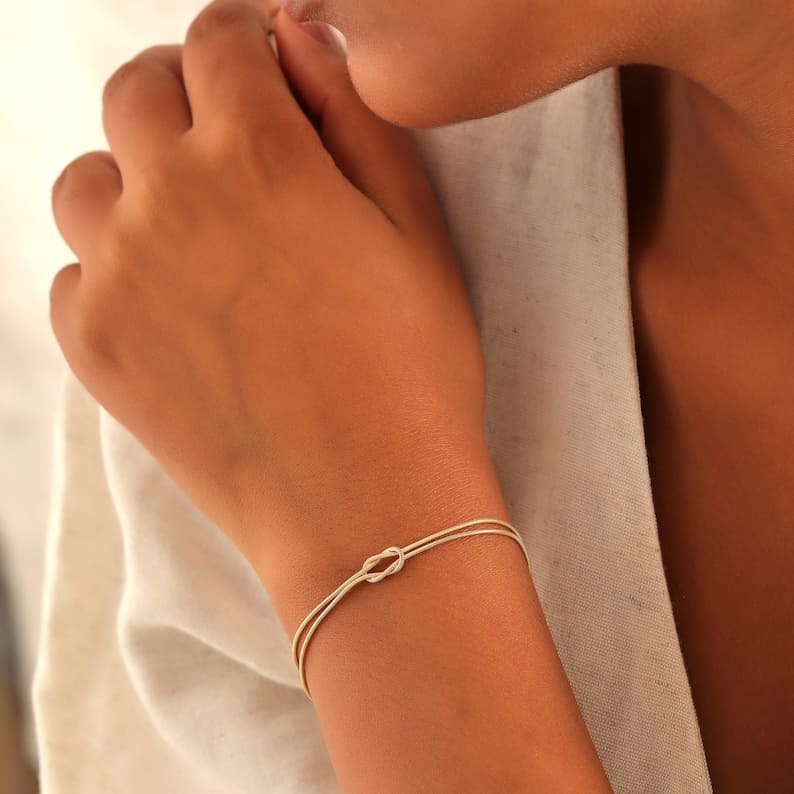 Knooparmband - Goud - Zilver - Minimalistische armband - Armbanden voor vrouwen-Boetiek Moda