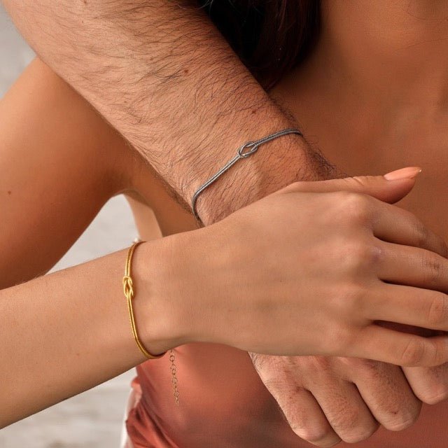 Knooparmband - Goud - Zilver - Minimalistische armband - Armbanden voor vrouwen-Boetiek Moda