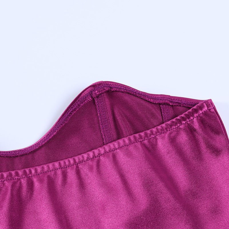 Korset Top | Satijn | Glanzend | Strapless Top | Damestop-Boetiek Moda