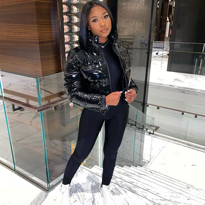 Kort pufferjack - Kort - Ritssluiting - Winterjas - Dames pufferjack-Boetiek Moda