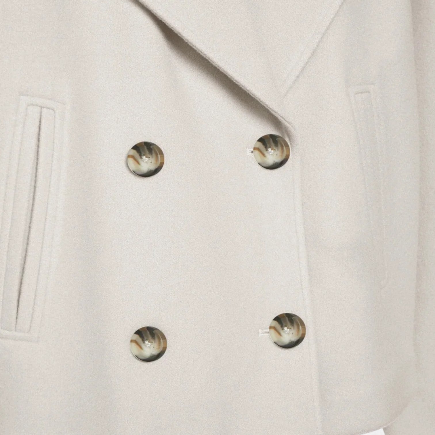 Korte Pea Coat | Double Breasted | Relaxed Fit | Korte Trench Coat | Vrouwenjas-Boetiek Moda