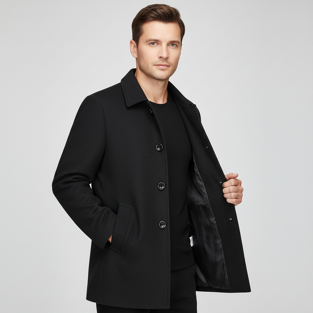 Korte Trenchcoat - Enkelrijks - Getailleerd - Wintertrenchcoat - Herenjas-Boetiek Moda