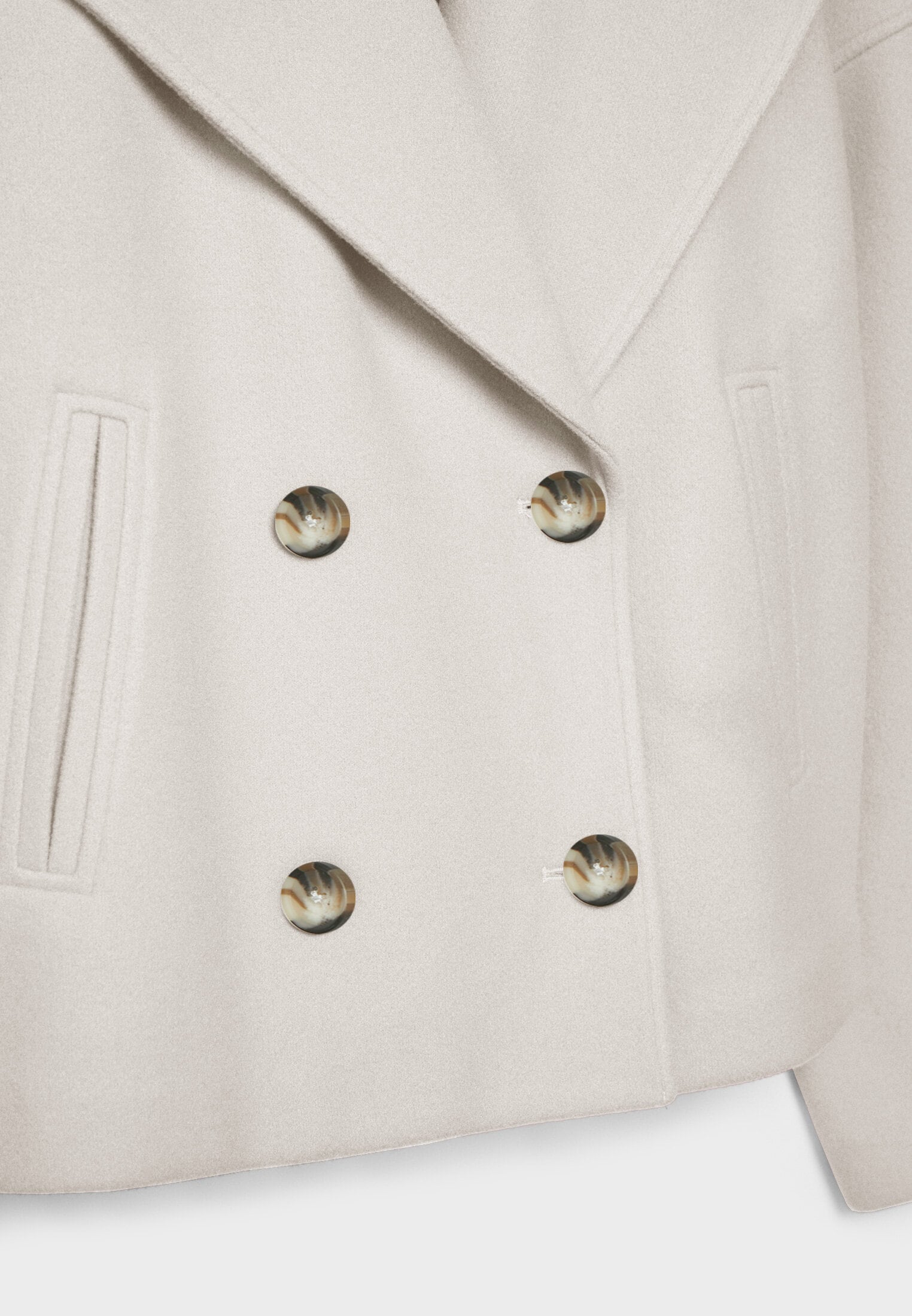 Korte trenchcoat - Dames loose fit korte trenchcoat met twee rijen knopen-Boetiek Moda