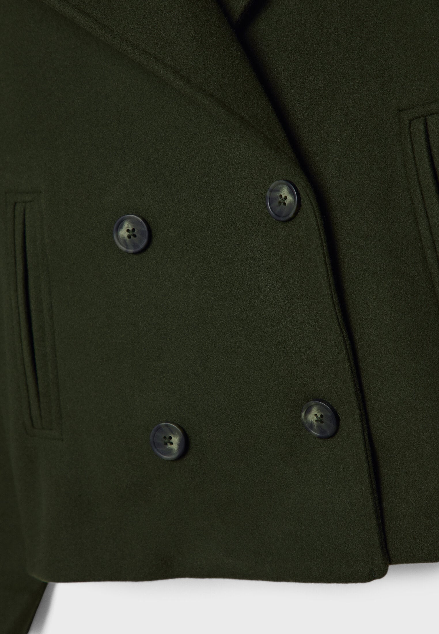 Korte trenchcoat - Dames loose fit korte trenchcoat met twee rijen knopen-Boetiek Moda