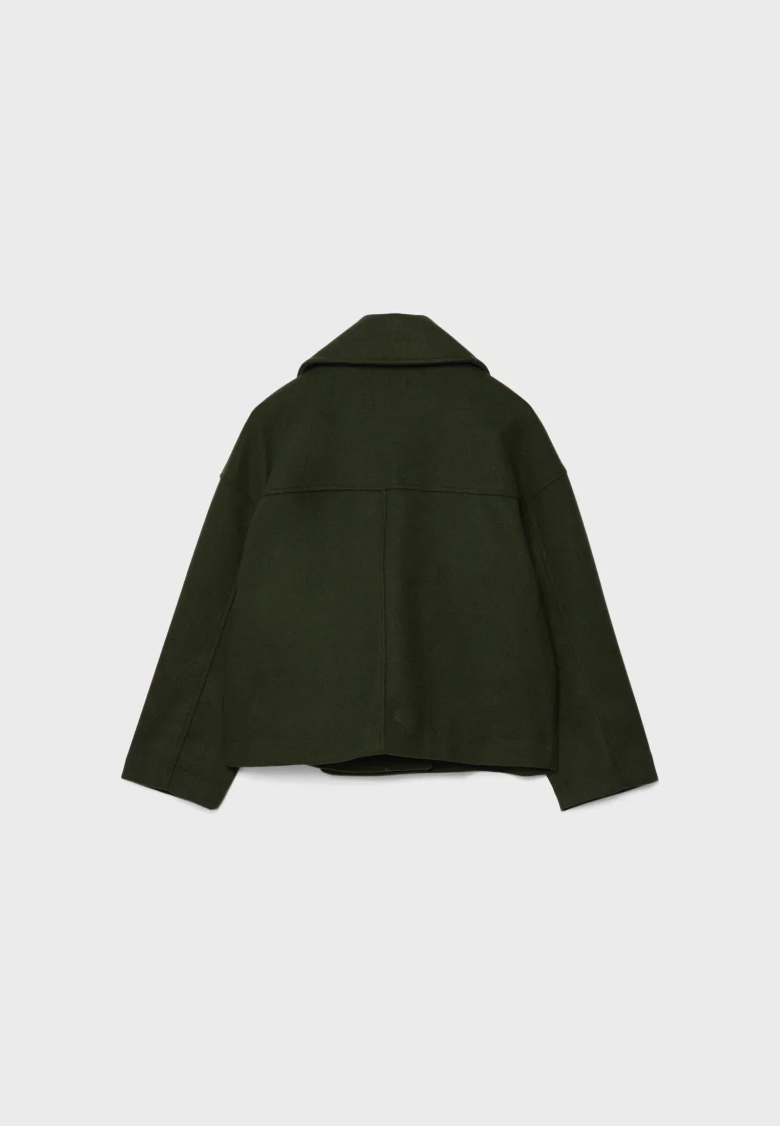 Korte trenchcoat - Dames loose fit korte trenchcoat met twee rijen knopen-Boetiek Moda