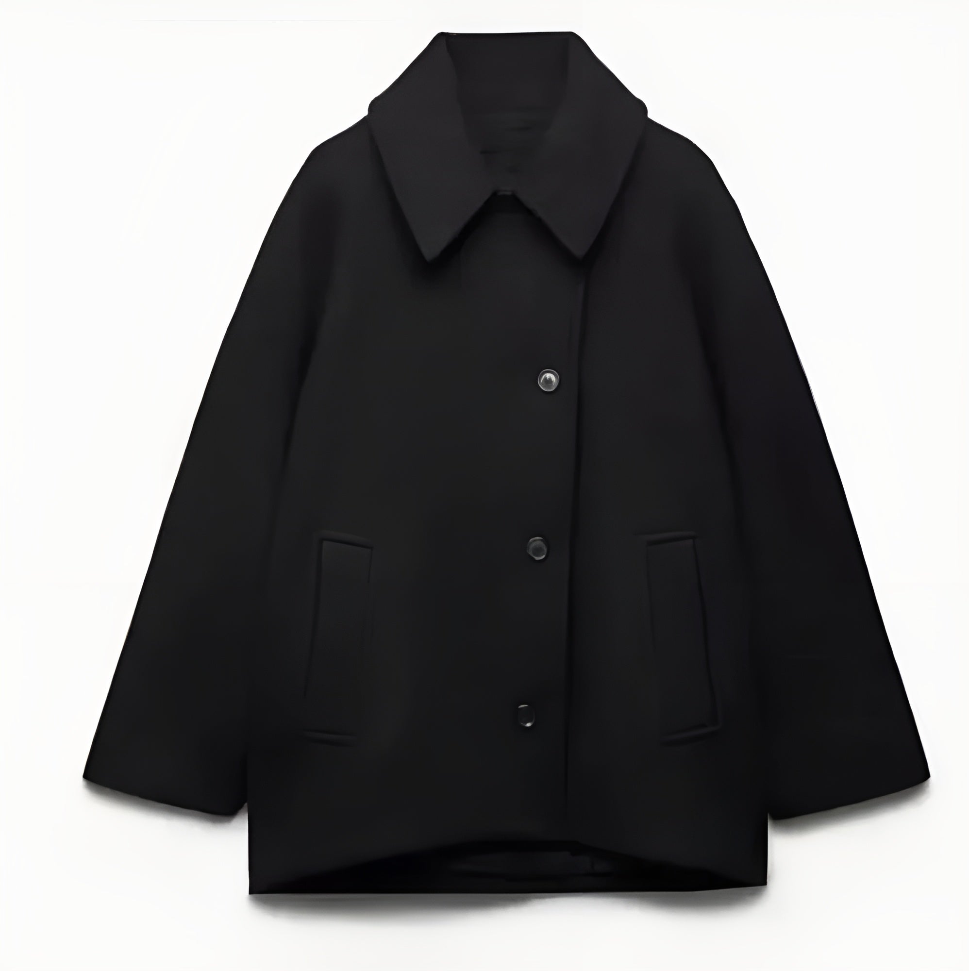 Korte wollen mantel | Enkelborstig | Oversized | Winter Trench Coat | Dameskleding-Boetiek Moda