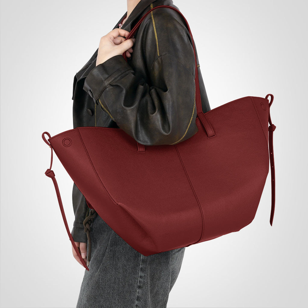 Kunstlederen tas - Vintage - Shopper - Schoudertas - Grote boodschappentas-Boetiek Moda