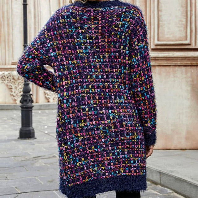 Lang vest - Open Front - Warm - Gebreid Vest - Damesbreiwerk-Boetiek Moda