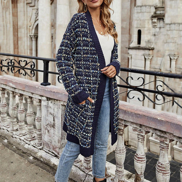 Lang vest - Open Front - Warm - Gebreid Vest - Damesbreiwerk-Boetiek Moda