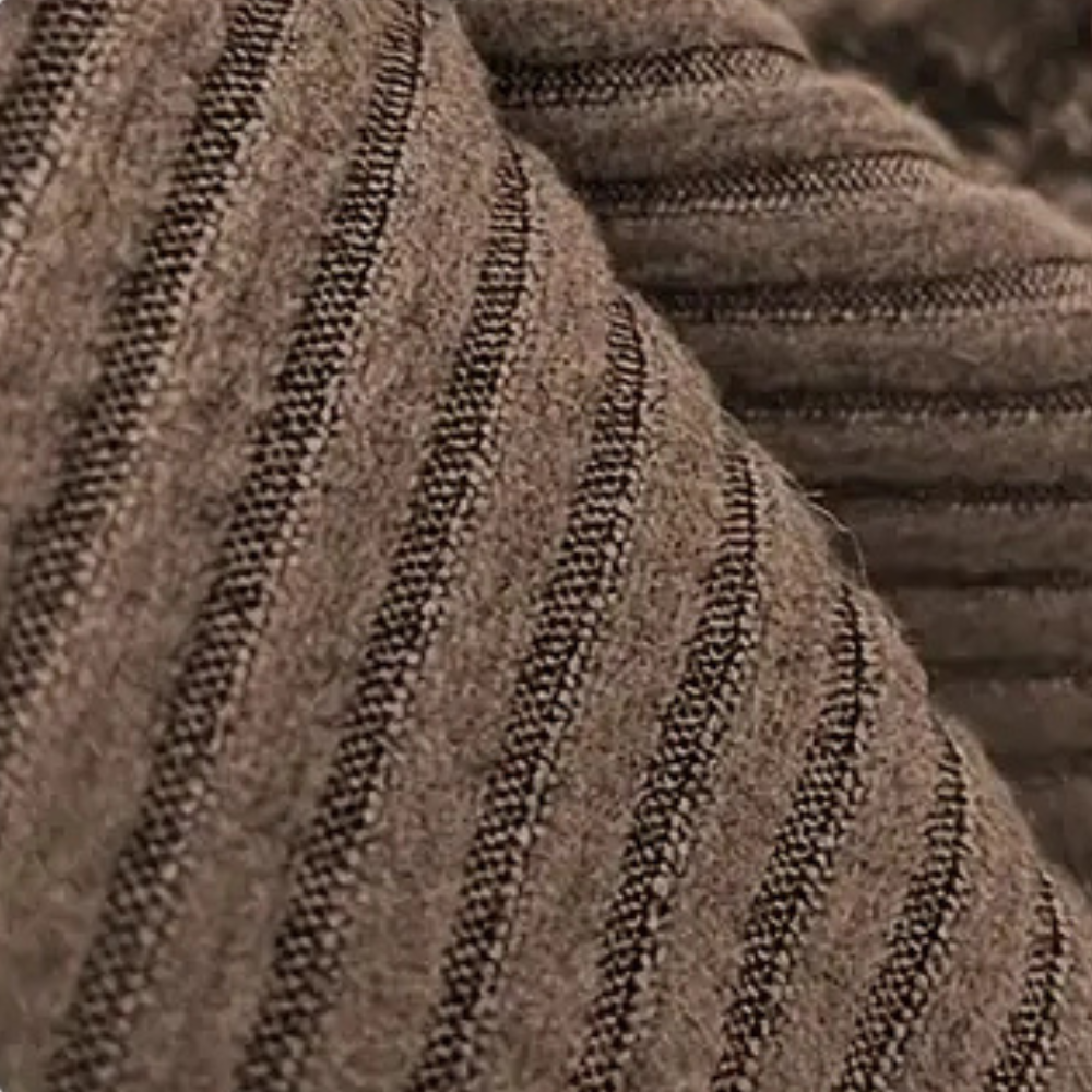 Lang vest | Ribgebreid | Bruin | Gebreid vest | Damesvest-Boetiek Moda