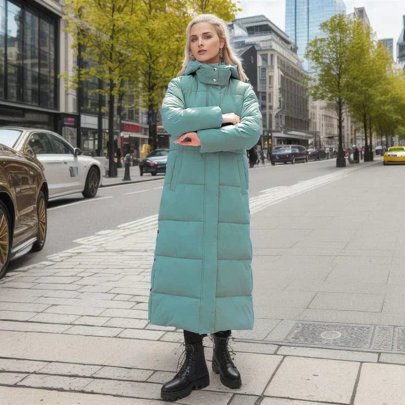 Lange Pufferjas - Warm - Met capuchon - Damesjas met voering - Lange winterjas voor dames-Boetiek Moda