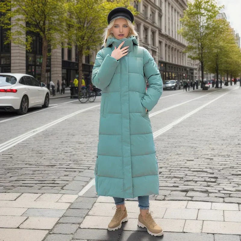 Lange Pufferjas - Warm - Met capuchon - Damesjas met voering - Lange winterjas voor dames-Boetiek Moda