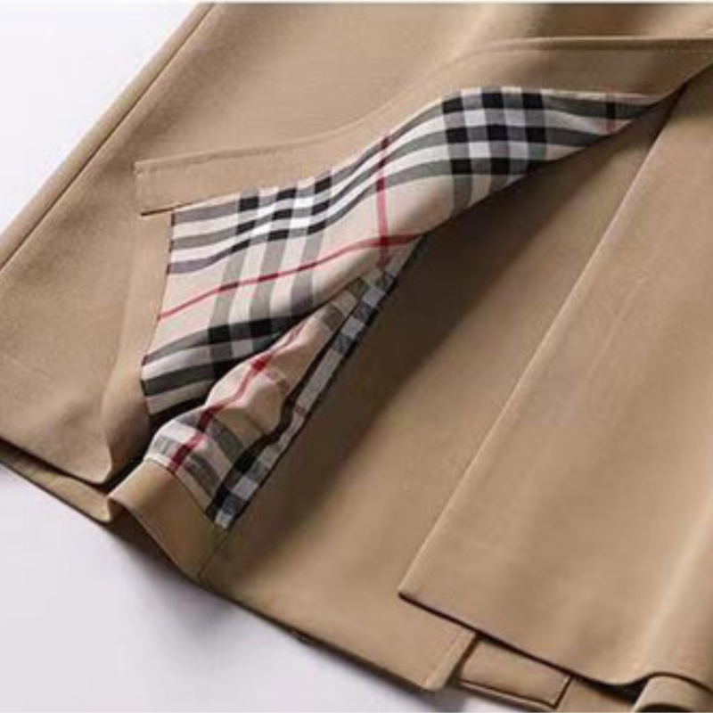 Lange Trenchcoat | Riem | Dubbelrijig | Herfstjas | Dames trenchcoat-Boetiek Moda