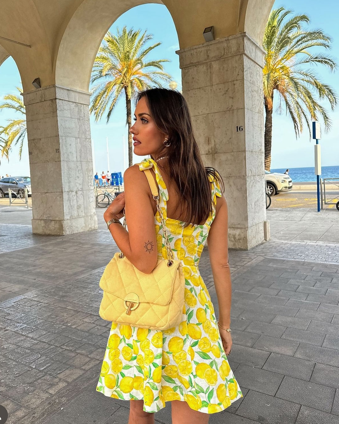 Lemon Jurk - Mini zomerjurk met bandjes voor dames-Boetiek Moda