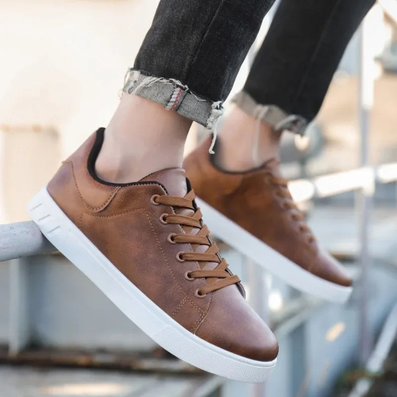 Leren Sneakers | Casual | Veterschoenen | Trendy Sneakers | Herensneakers-Boetiek Moda