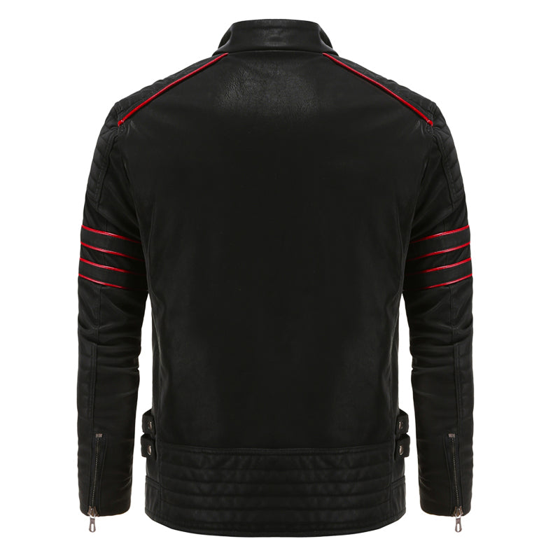 Leren jas | Zip-Up | Kunstleer | Bikerjas | Leren herenjas-Boetiek Moda