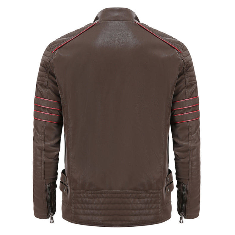 Leren jas | Zip-Up | Kunstleer | Bikerjas | Leren herenjas-Boetiek Moda