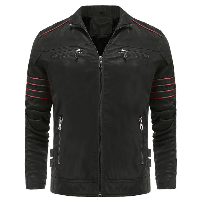 Leren jas | Zip-Up | Kunstleer | Bikerjas | Leren herenjas-Boetiek Moda