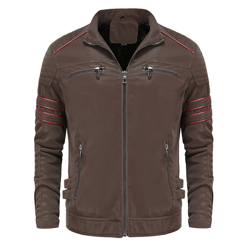 Leren jas | Zip-Up | Kunstleer | Bikerjas | Leren herenjas-Boetiek Moda