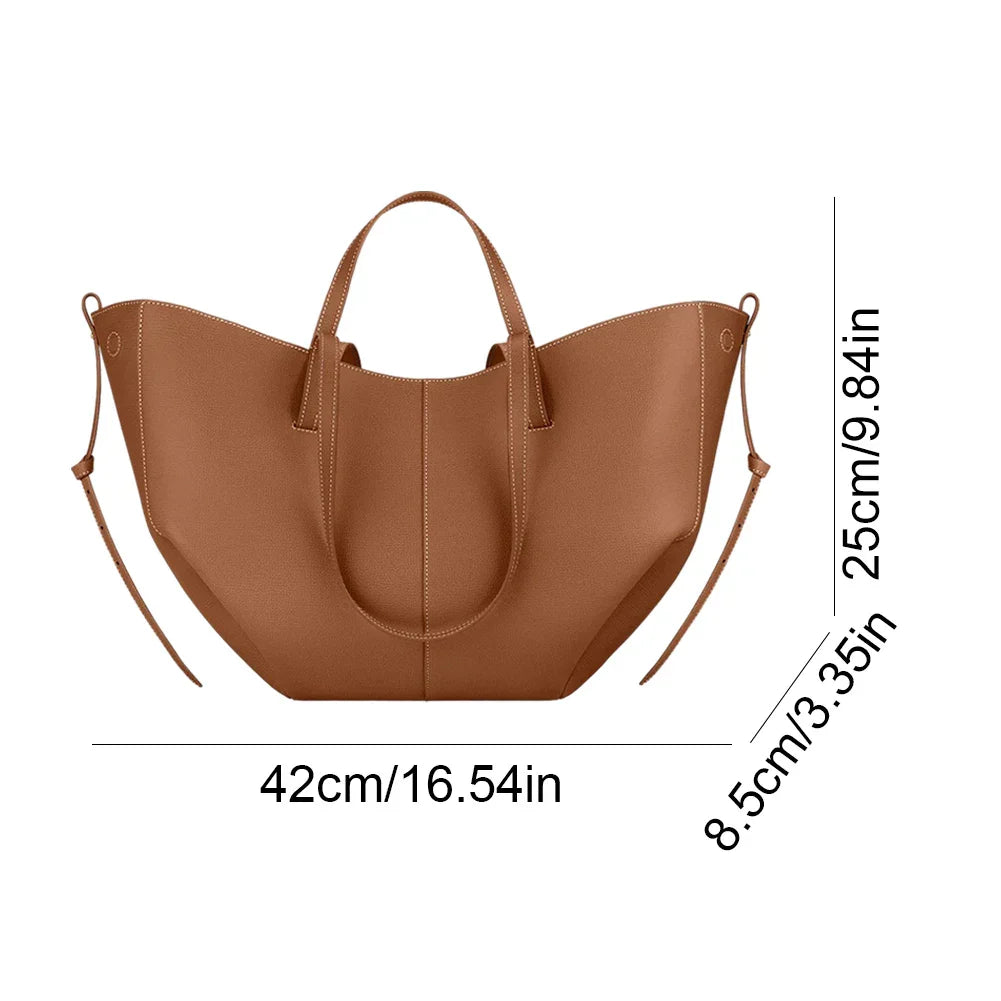 Leren tas | Vintage | Kunstleer | Schoudertas | Grote boodschappentas-Boetiek Moda