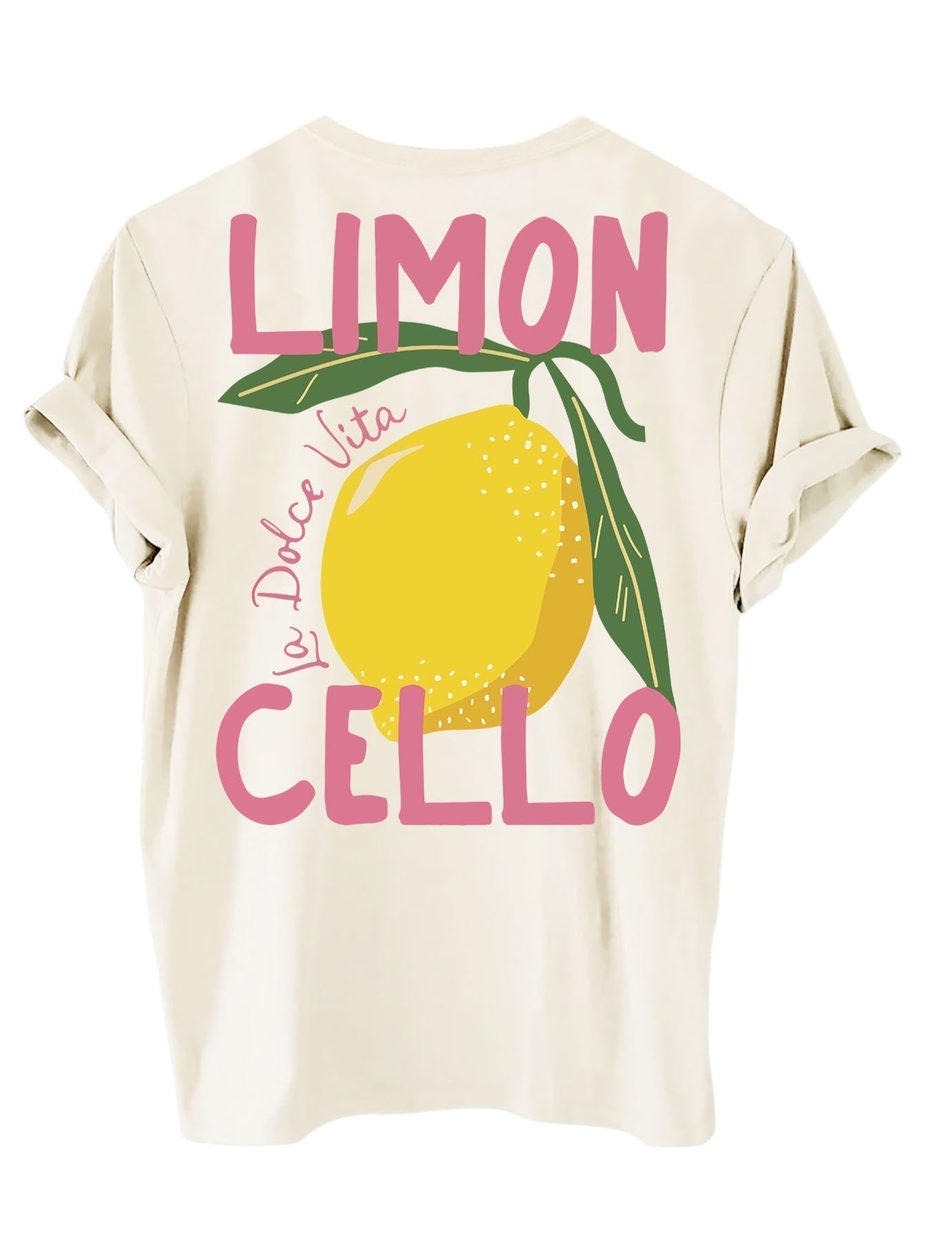 Limoncello T-shirt - Unisex - Ronde hals - Citroen T-shirt - Oversized T-shirt-Boetiek Moda
