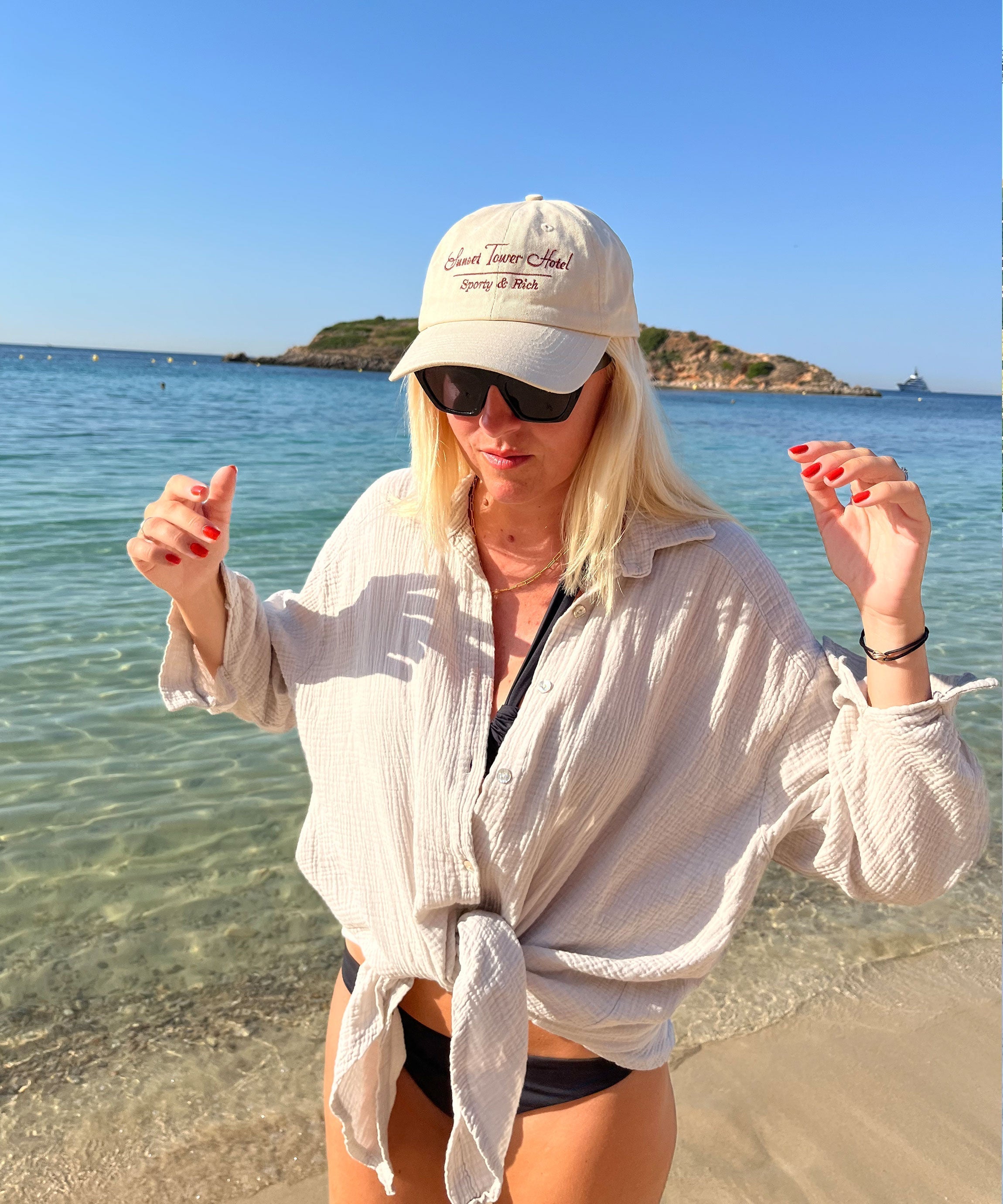 Linnen blouse - Dameshemd met lange mouwen en oversized knoopsluiting-Boetiek Moda