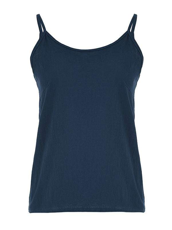 Linnen top - Spaghettibandjes - Los model - Camitop - Dameskleding-Boetiek Moda