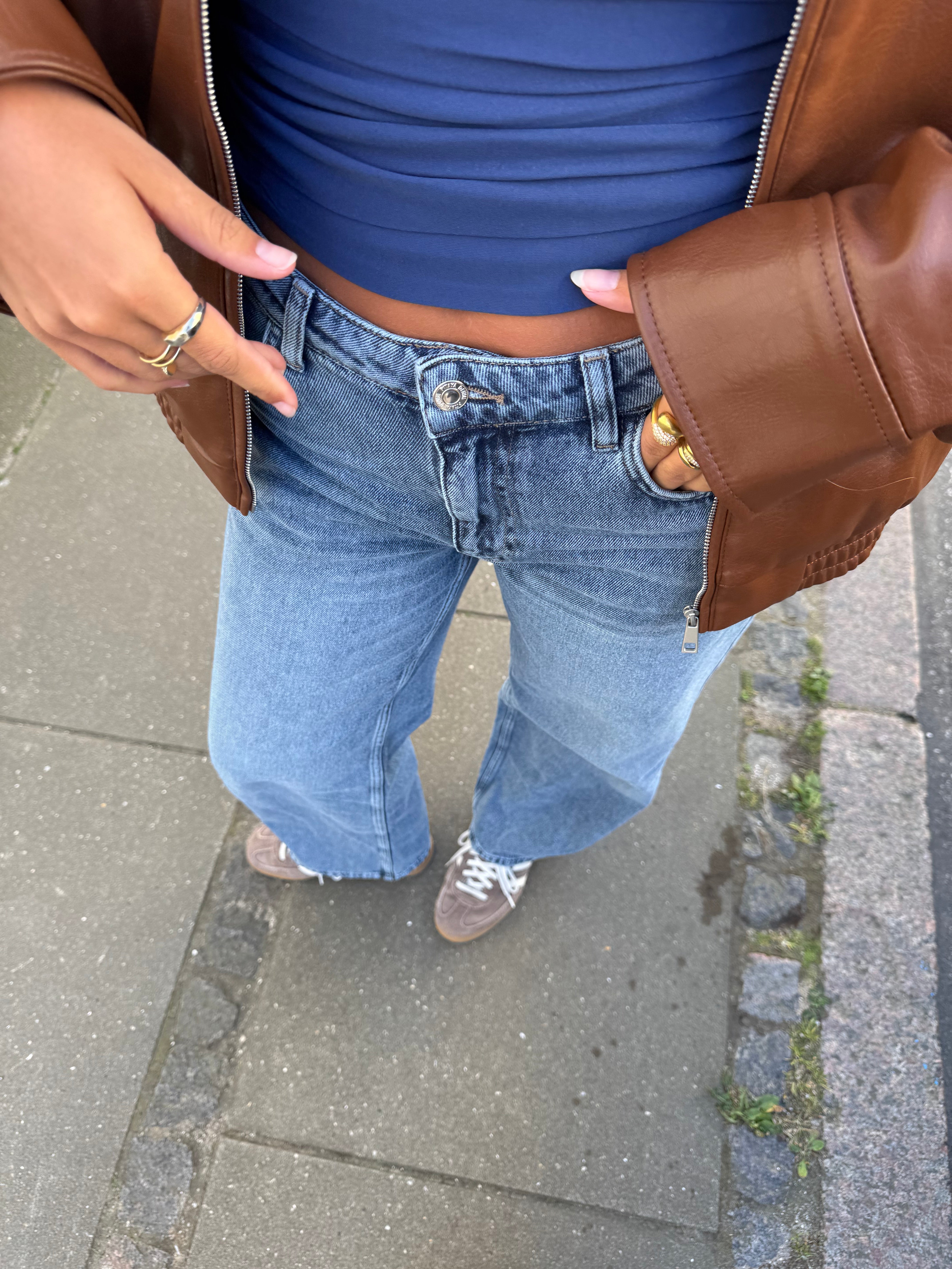 Loose Fit Jeans - Damesjeans met normale taille en rechte pijpen-Boetiek Moda