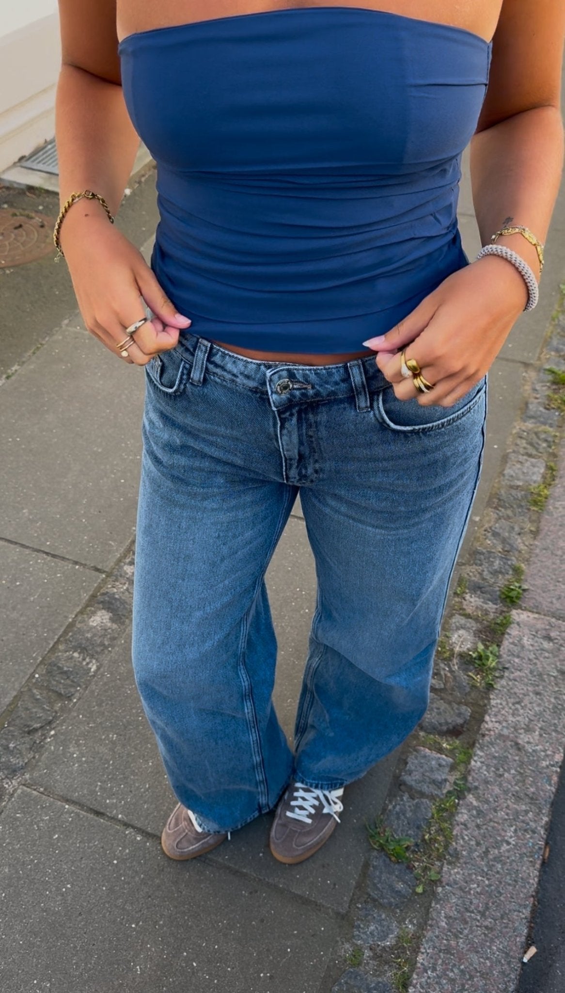 Loose Fit Jeans - Damesjeans met normale taille en rechte pijpen-Boetiek Moda