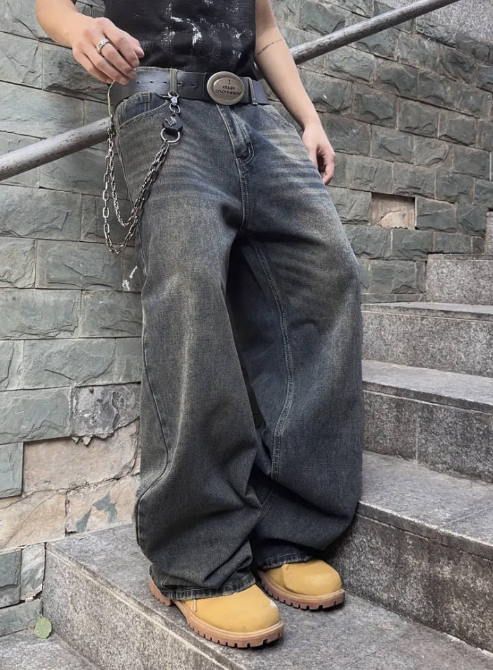 Losse Jeans | Gewassen | Hiphop | Baggy jeans | Herenjeans-Boetiek Moda