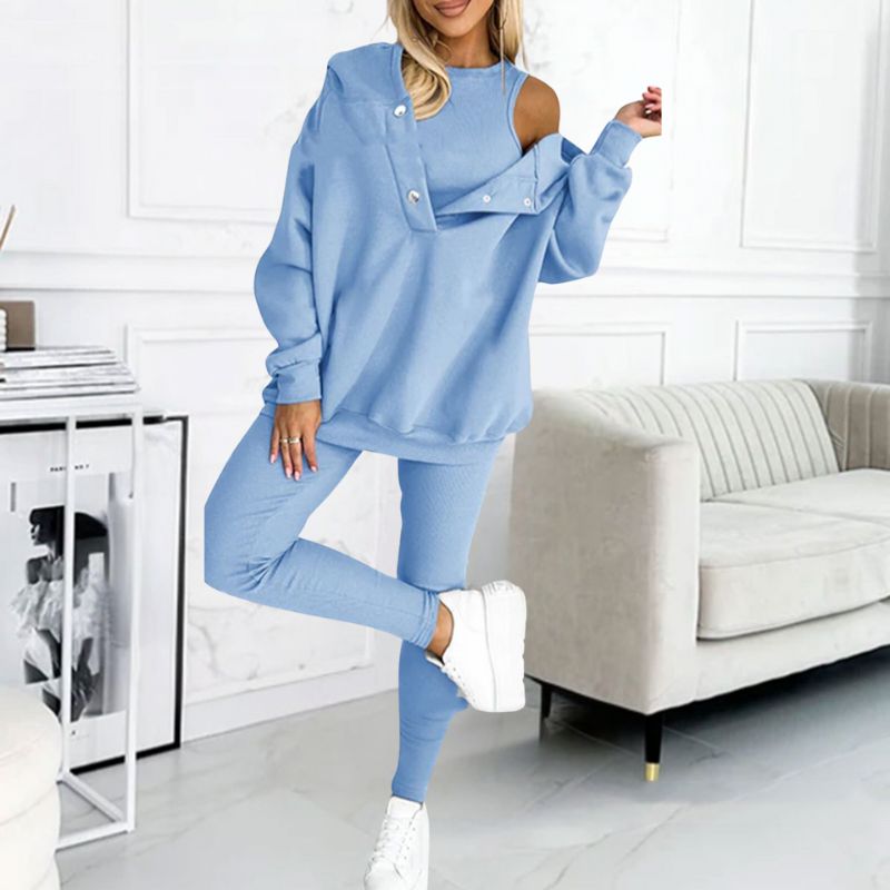 Loungeset - Oversized trui en legging voor dames Loungewear-set-Boetiek Moda