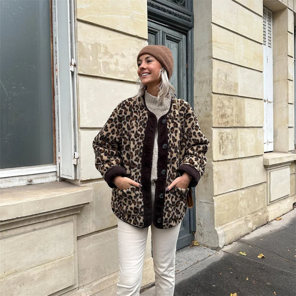 Luipaardjas | Oversized | Herfst | Teddyjas | Vrouwenjas-Boetiek Moda