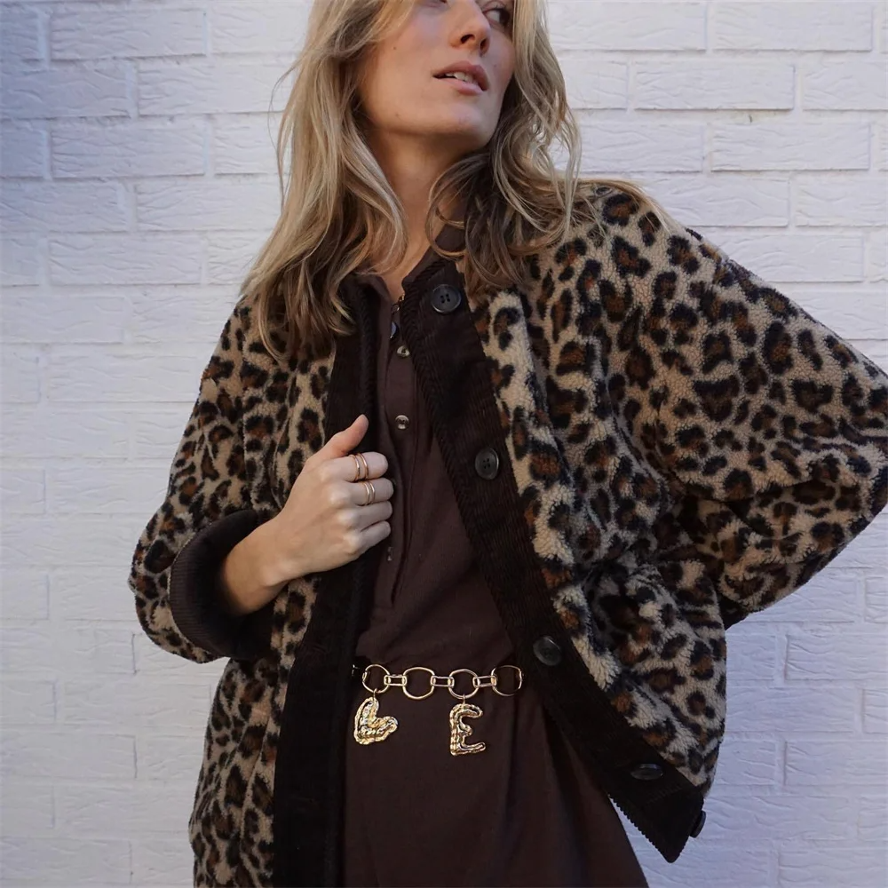 Luipaardjas | Warm | Fleece | Oversized Jas | Vrouwenjas-Boetiek Moda