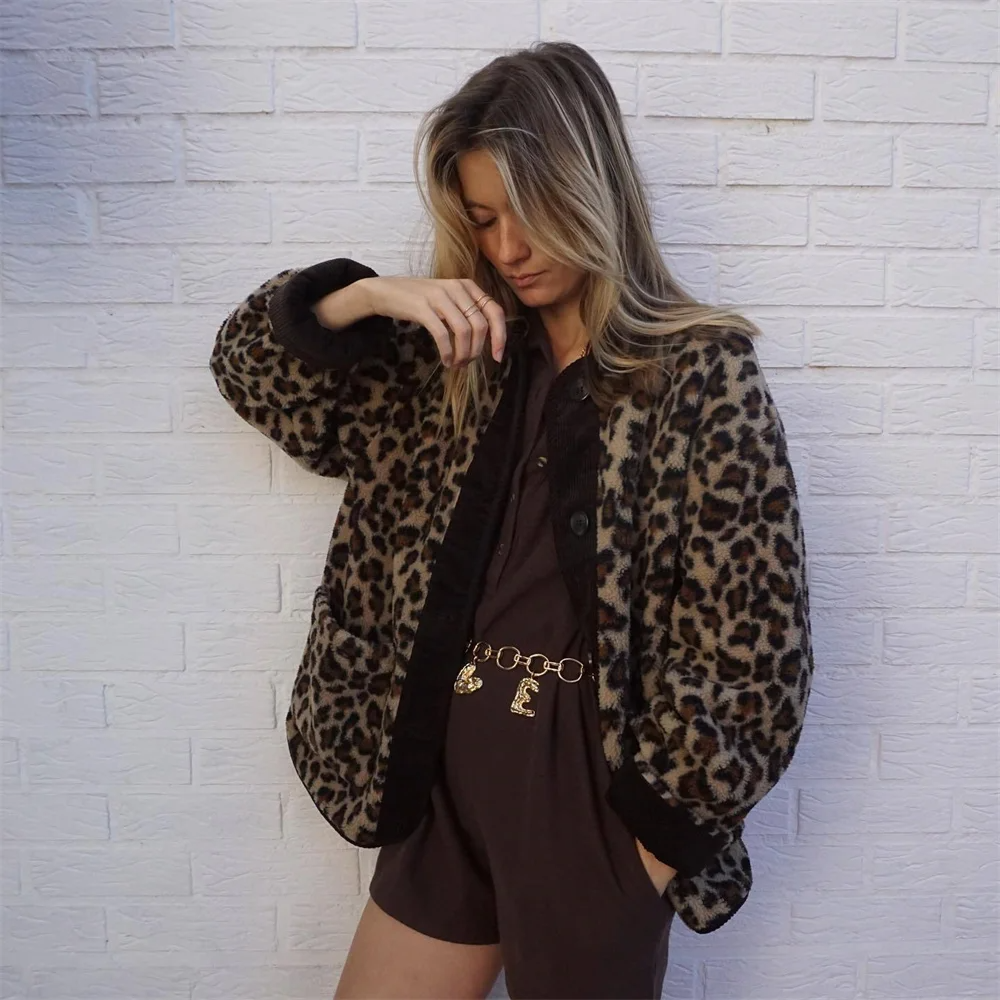 Luipaardjas | Warm | Fleece | Oversized Jas | Vrouwenjas-Boetiek Moda