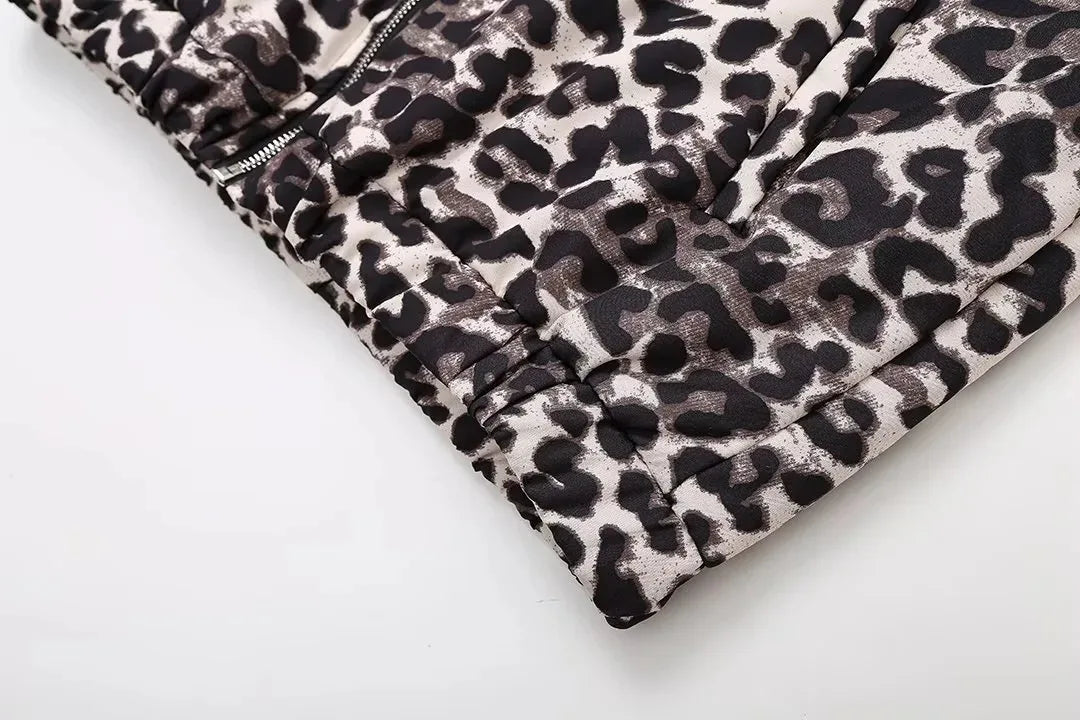 Luipaardprint bomberjack | Oversized | Zip-Up | Luipaardjack | Damesjas-Boetiek Moda
