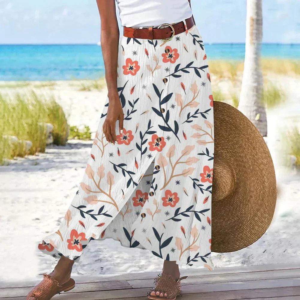 Maxi Rok | Button-Up | Riem | Lange Rok | Flowy Rok-Boetiek Moda