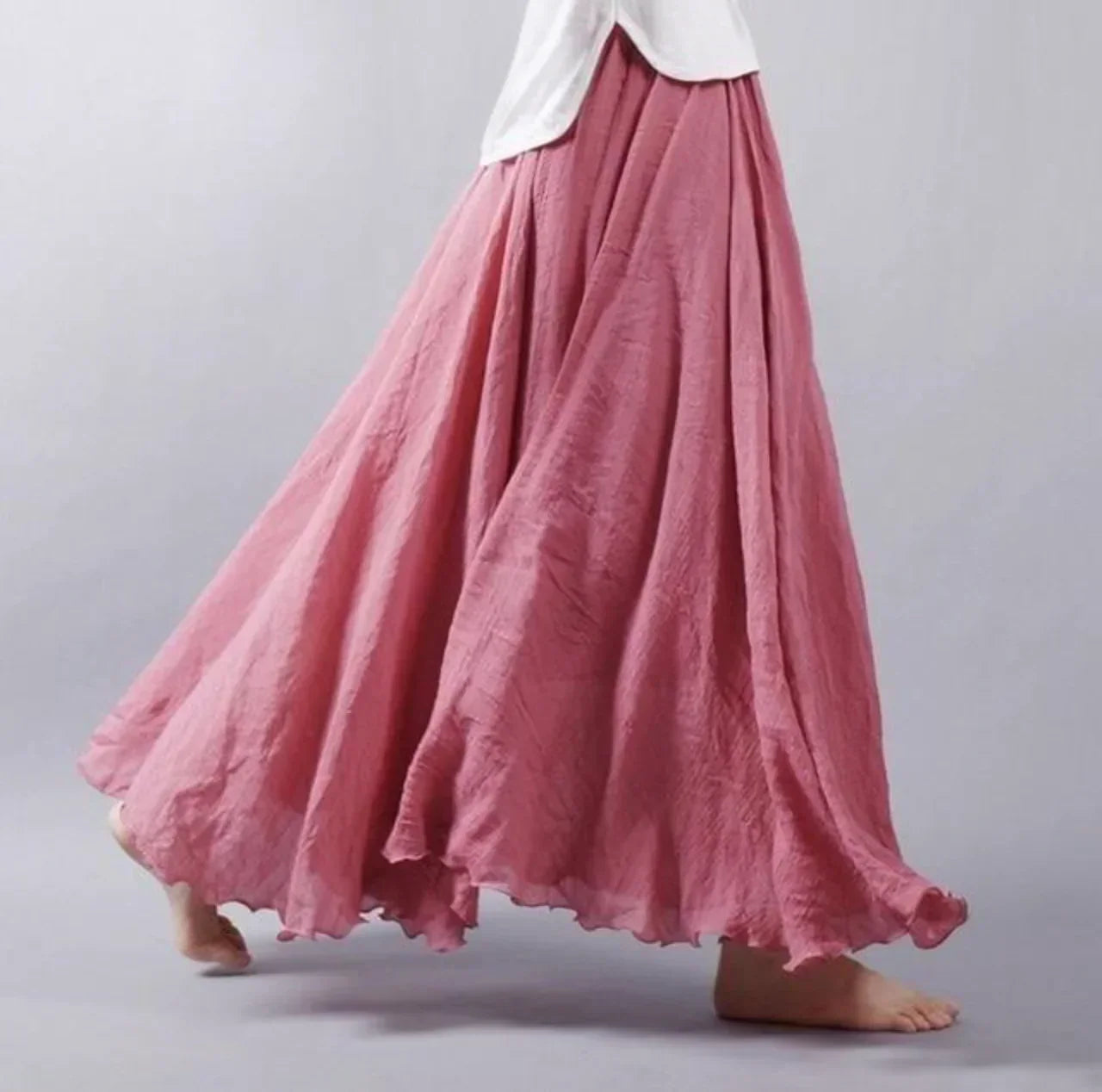 Maxi Rok | Katoen | Hoge Taille | Bell Rok | Boho Maxi Rok-Boetiek Moda