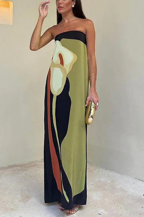 Maxi jurk | Elegant | Tube | Strapless jurk | Maxi Sundress-Boetiek Moda