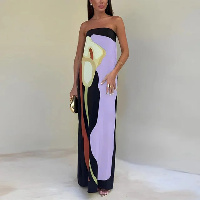 Maxi jurk | Elegant | Tube | Strapless jurk | Maxi Sundress-Boetiek Moda