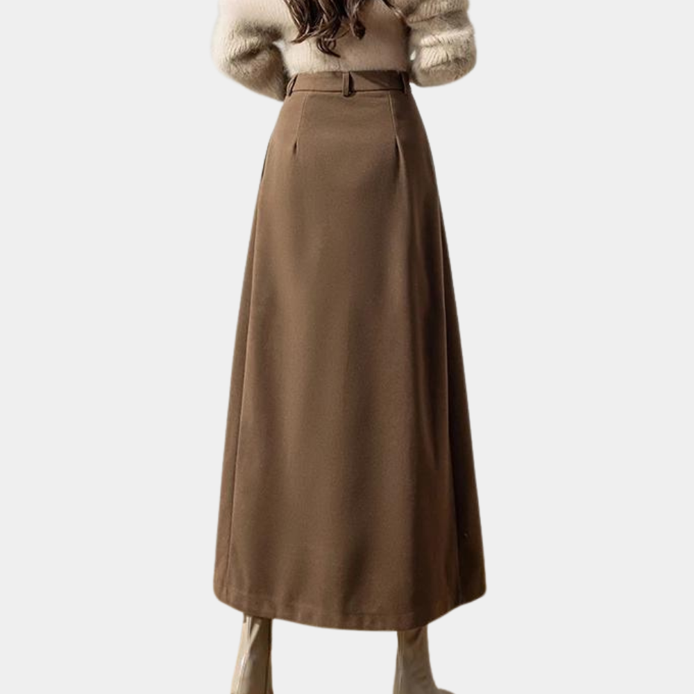 Maxirok - Damesrok met plooien en hoge taille-Boetiek Moda