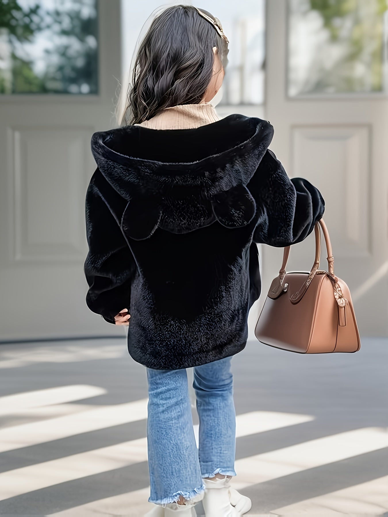 Meisjes Jas | Bont | Fluffy | Fleece Jas | Meisjes Winterjassen-Boetiek Moda