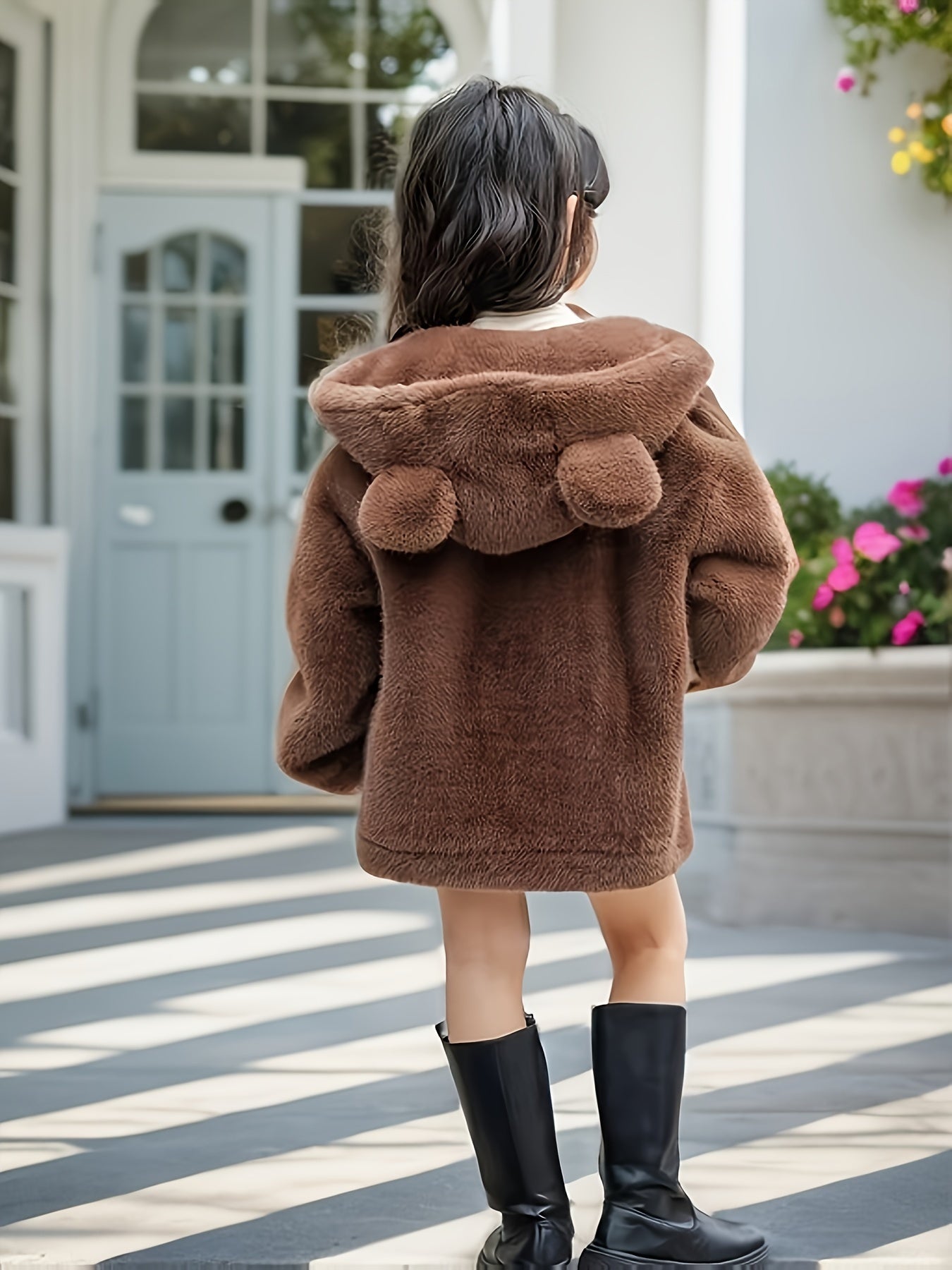 Meisjes Jas | Bont | Fluffy | Fleece Jas | Meisjes Winterjassen-Boetiek Moda